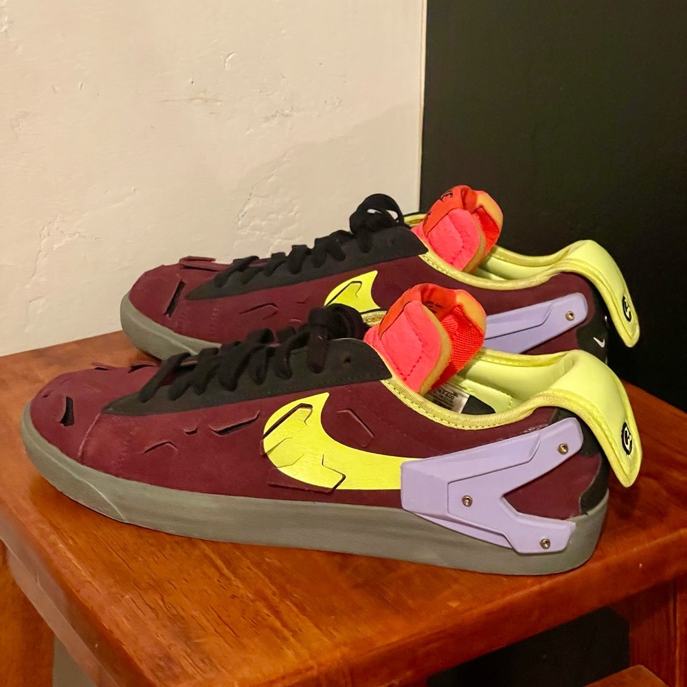 NIKE X Acronym Size 8.5 - Nike Blazer Low x Acronym Night Maroon 2022